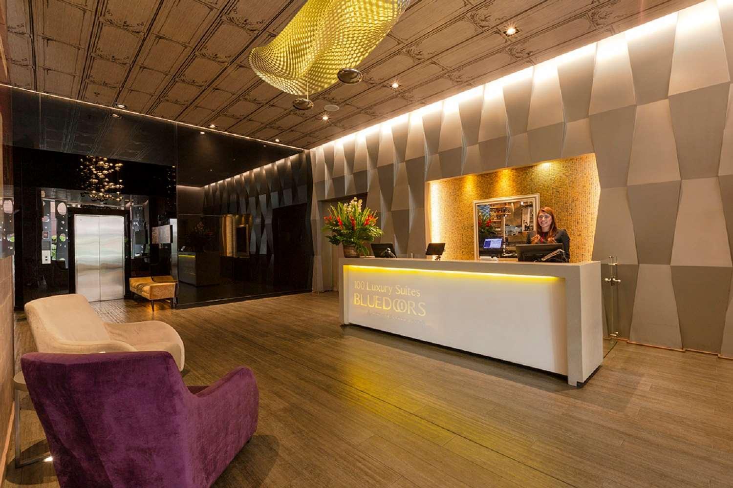 Hotel 100 Luxury Suites By Preferred Bogotá Esterno foto The lobby of the hotel